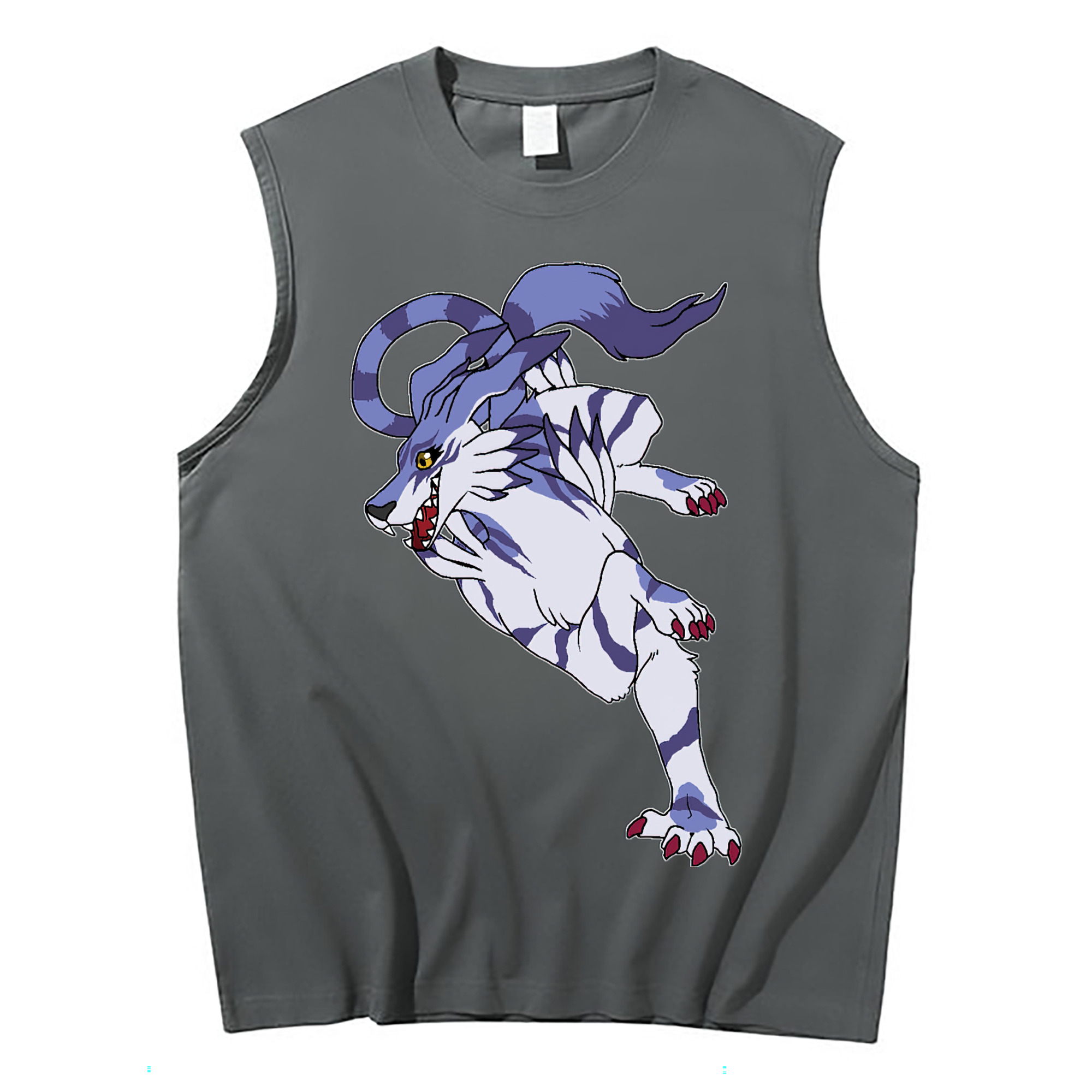 （画像用） Digimon デジタルモンスター/デジモン コットン100％タンクトップ（フロントプリント）